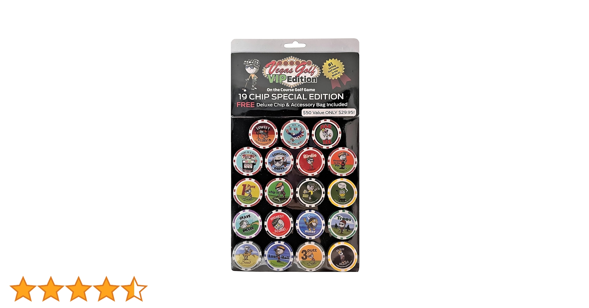 (未使用･未開封品)　Vegas Golf Vipエディション19チップGame with Free Deluxeティーバッグ 0pbj0lf Amazon | Vegas Golf (ベガスゴルフ) Vip Edition (19枚入り